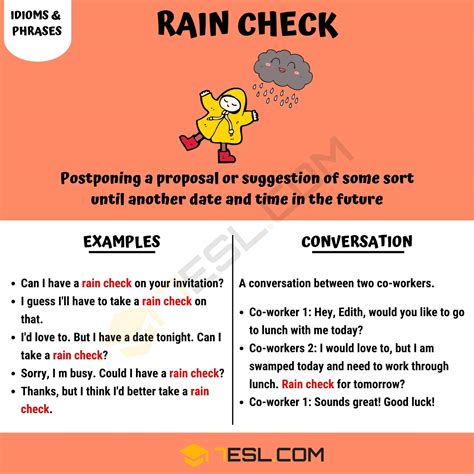 rain check deutsch